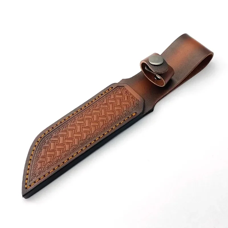 Hunting  Sheath Fixed Blade Sheath Leather Knife Sheaths Knife Holster Leather Knife Sheath Brown