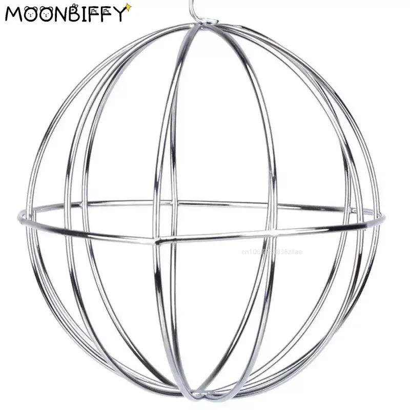 1Pcs Hay Manger Food Ball Stainless Steel Plating Grass Rack Ball for Rabbit Guinea Pig Pet Hamster Pet Supplies