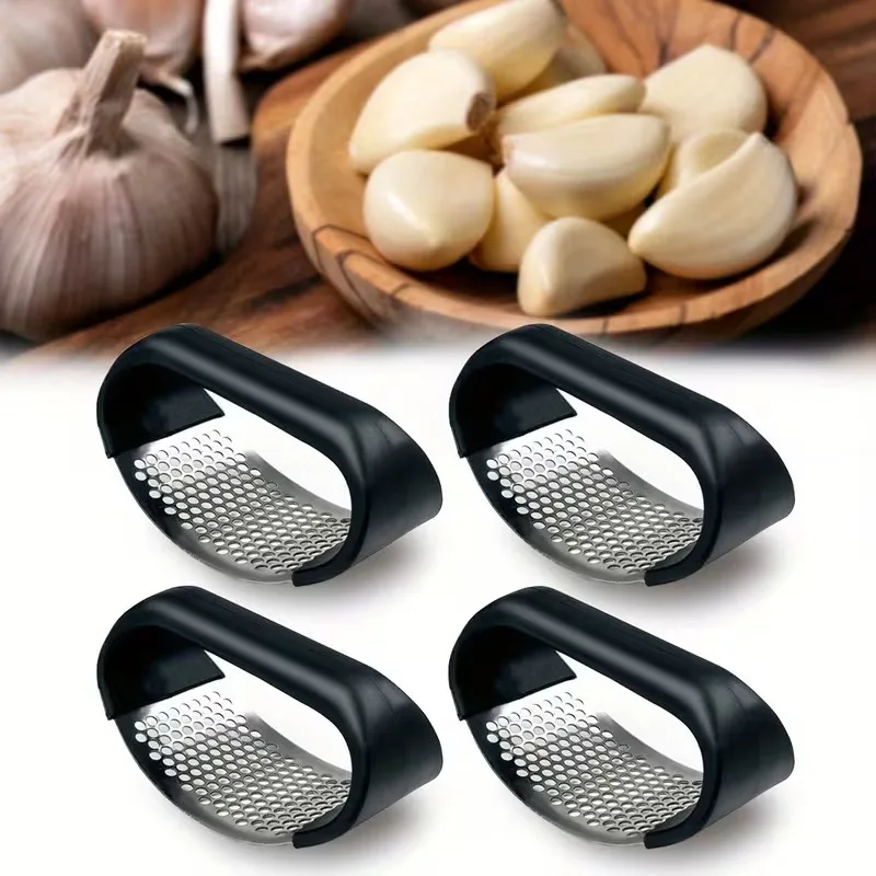 Picador de Ajo Manual de Acero Inoxidable Duradero, Prensa para Picar, Fácil de Limpiar, Utensilio de Cocina para Ajo Fresco, Verduras y Cocina