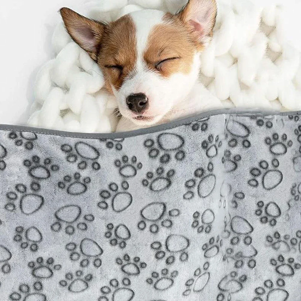 Winter Soft Dog Blanket Washable, Cat Blanket for Indoor Cats Mat Large Medium Small Dog Gifts Puppy Essentials (Grey) Bed view 4