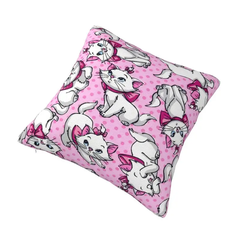 Custom Modern Anime Cushion Cover Velvet Marie Cat Pattern Throw Pillow Case