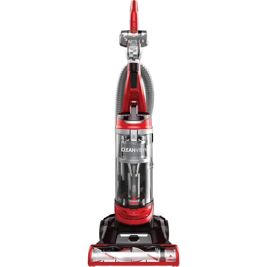 CleanView Bagless Vacuum, Powerful Multi Cyclonic System, Large Capacity Dirt Tank, Specialized Pet Tools, Easy Empty Red