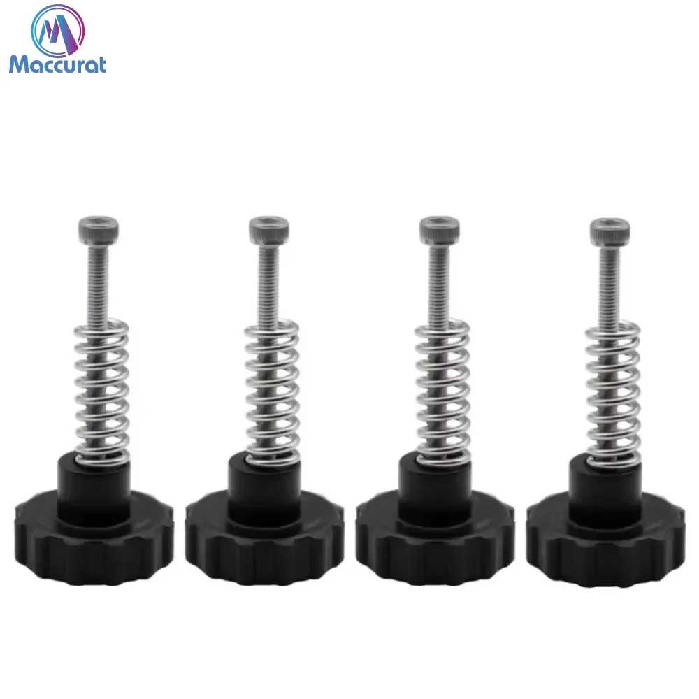 4Pcs New DIY Leveling Modules 3D Printer Heatbed Leveling Kit 4pcs Adjustment Nut+4pcs Springs+4pcs M3 Screw Heatbed Kit