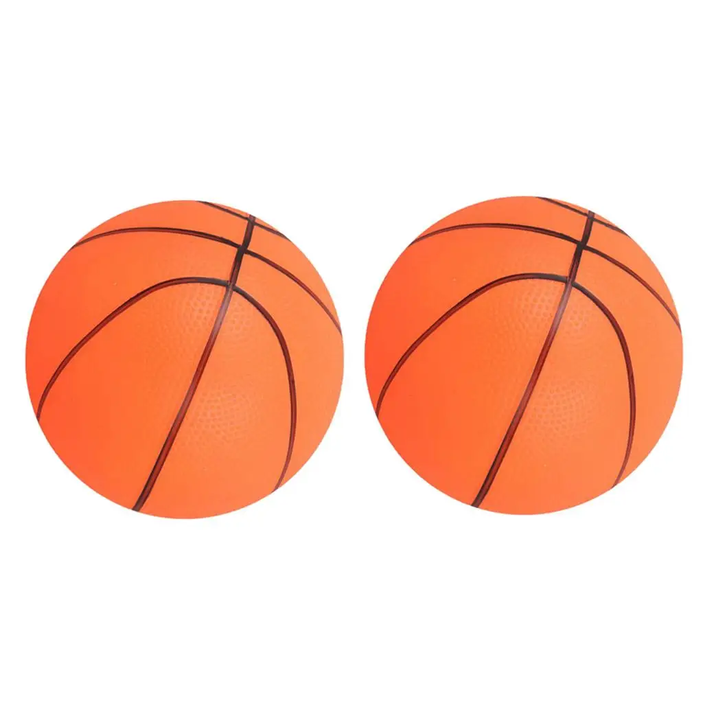 Inflatable Mini Basketball Orange PVC Bouncy Ball for Kids Basketball Ball for Home and Playground