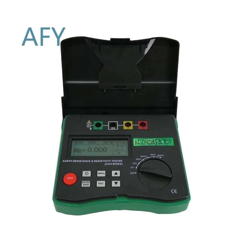 DY4300B 4-Terminal Earth Resistance Tester for Soil Resistivity Measurement 400-500Hz Grounding Resistance Tester for