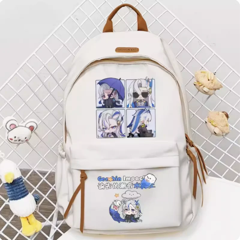 

Anime Genshin Impact Neuvillette Big Capacity Girls Backpack Travel Bag Boy Teenager Schoolbag