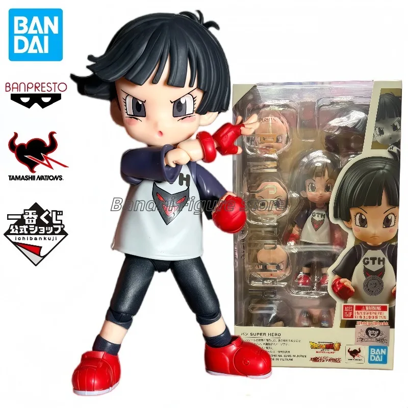 Figura de Acción de Anime Bandai S.H.Figuarts Dragon Ball PAN SUPER HERO, Modelo de Juguete de Regalo