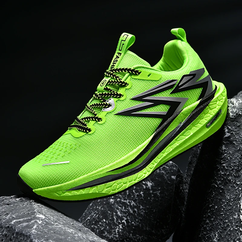 

Men‘s Running Shoes Carbon Plate Cushioned Racing Sneakers Women Breathable Mesh Athletic Training Shoes Non-Slip Jogging Shoes