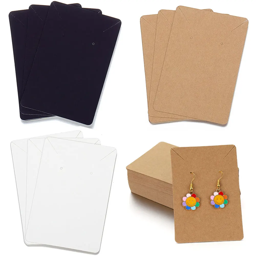 50pcs 6x9cm Necklace Earrings Ear Studs Packaging Card Blank Jewelry Display Card Kraft Paper Card For Jewelry Packaging