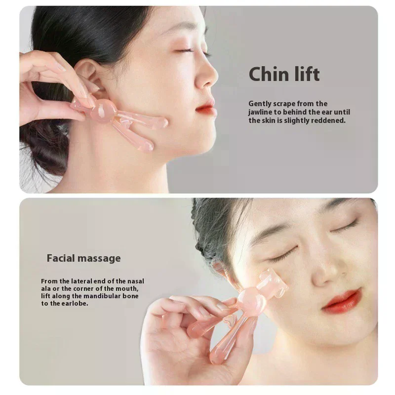 

Facial Tools Massage Plate Rabbit Shape Face Lifting Guasha Scraping Massage Reduce Puffiness Nose Lifting Nose Guasha Care