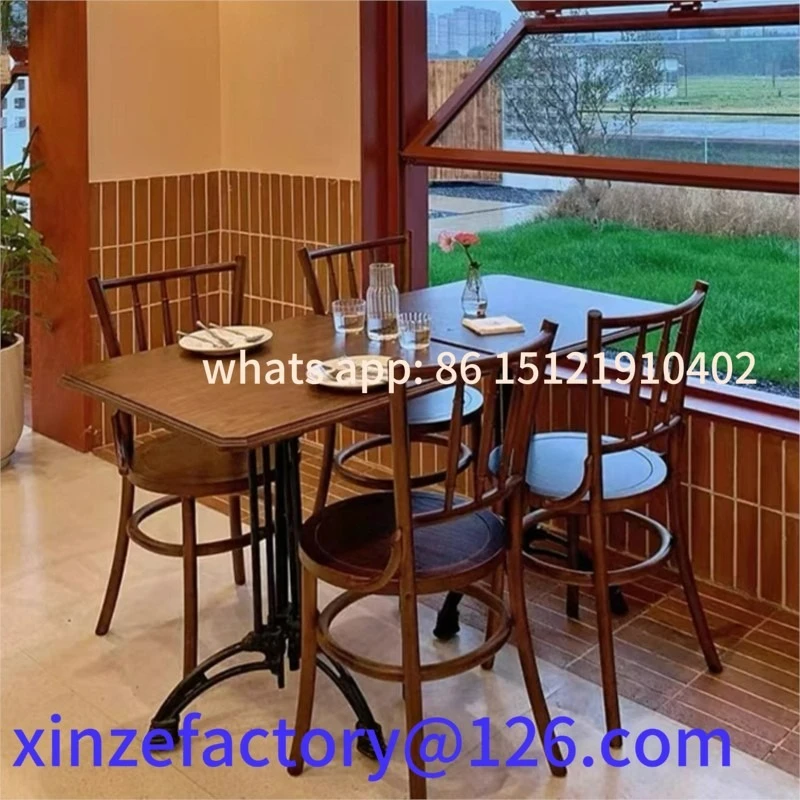 Customizable  House Simple Wabi-sabi Style Bamboo Solid Wood Dining Chair