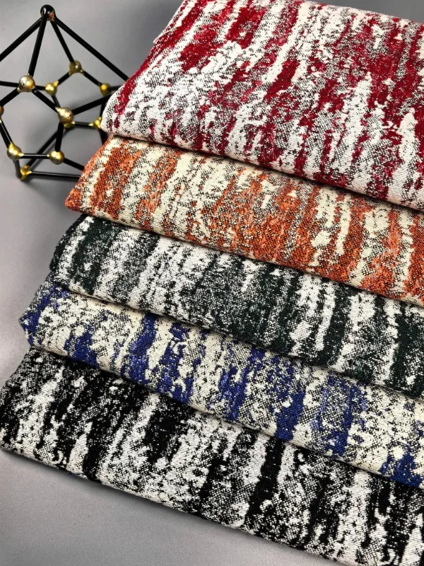 

Окрашенная пряжа жаккардовая полосатая ткань для стирки креативное шитье своими руками одежды дизайнерские ткани тканевый материал на метр