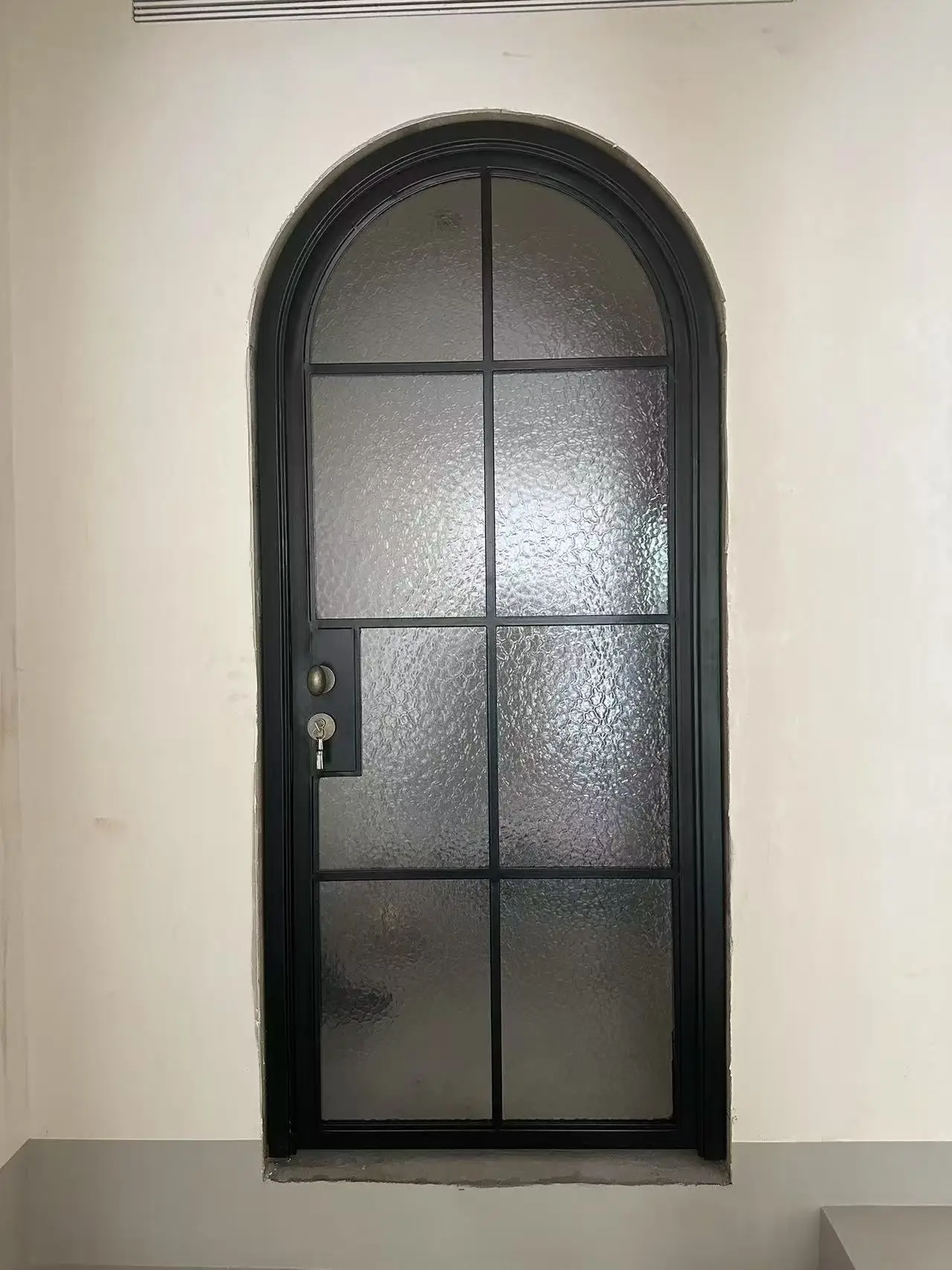 Steel Glass Door French Style Steel Glass Single Door with Switchable Light-Control Smart Dynamic Glass and Trim