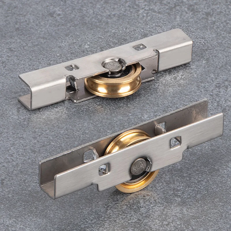 

4PCS 8MM Sliding Glass Door And Window Pulley Glass Sliding Door Downward Pulley Stainless Steel Copper Pulley Roller Hardware