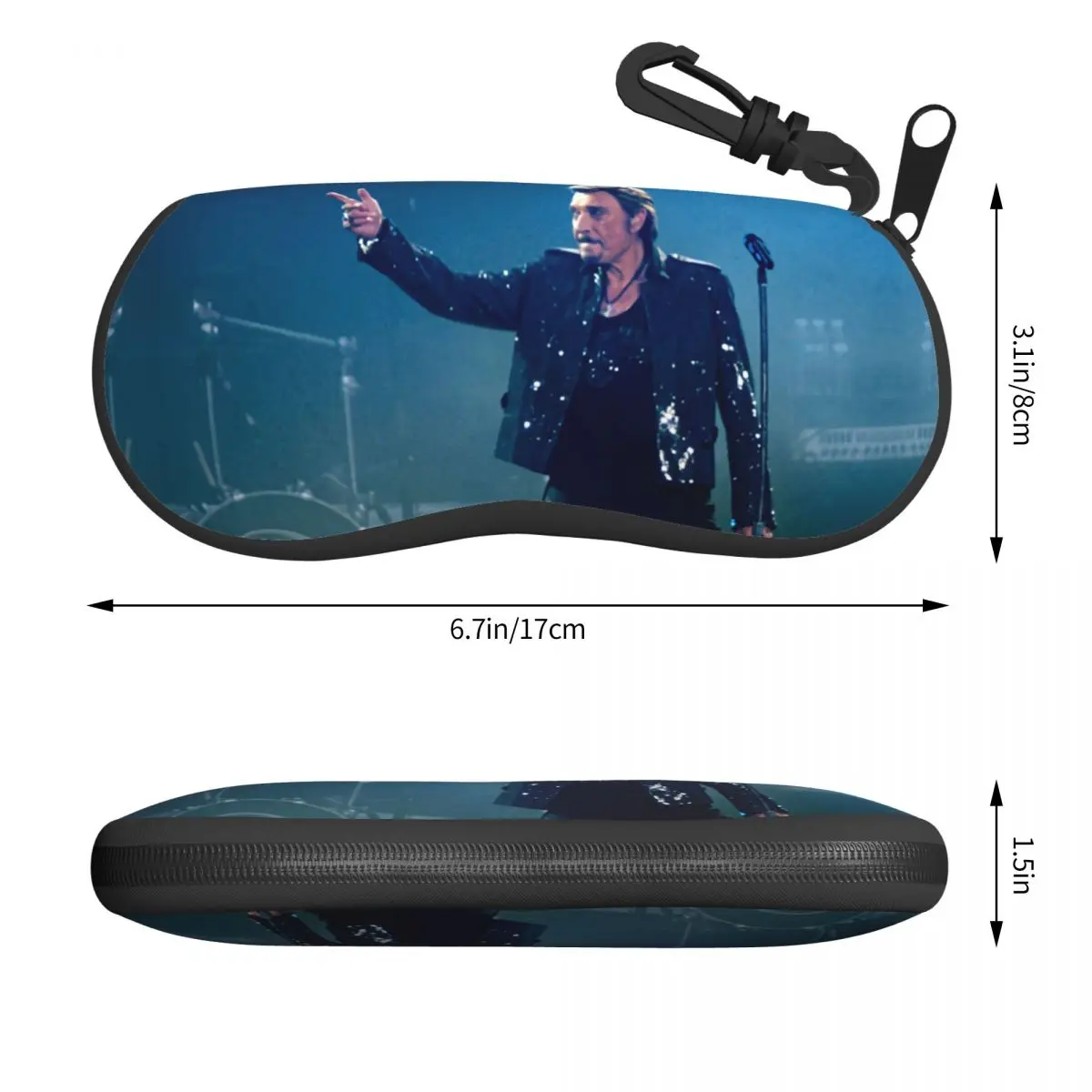 Johnny Hallyday Shell Eyeglasses Case Women Men Cool French Rock Singer Glasses Case Sunglasses Box Pouch