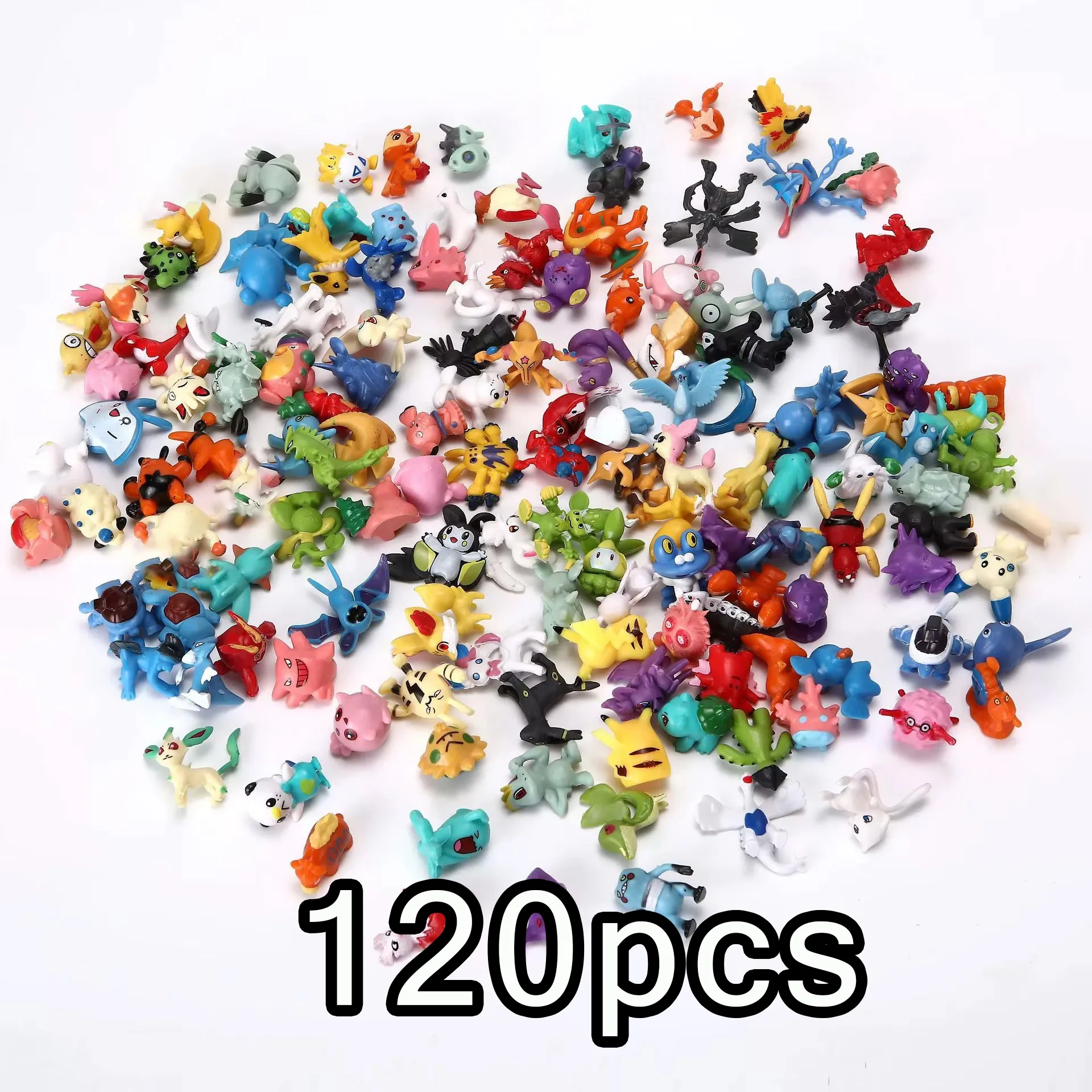 Kleine Größe 48/72/96/120/144 Stück Pokemon Anime Action-Spielzeugfiguren Puppenmodell Sammlungsspielzeug für Kinder