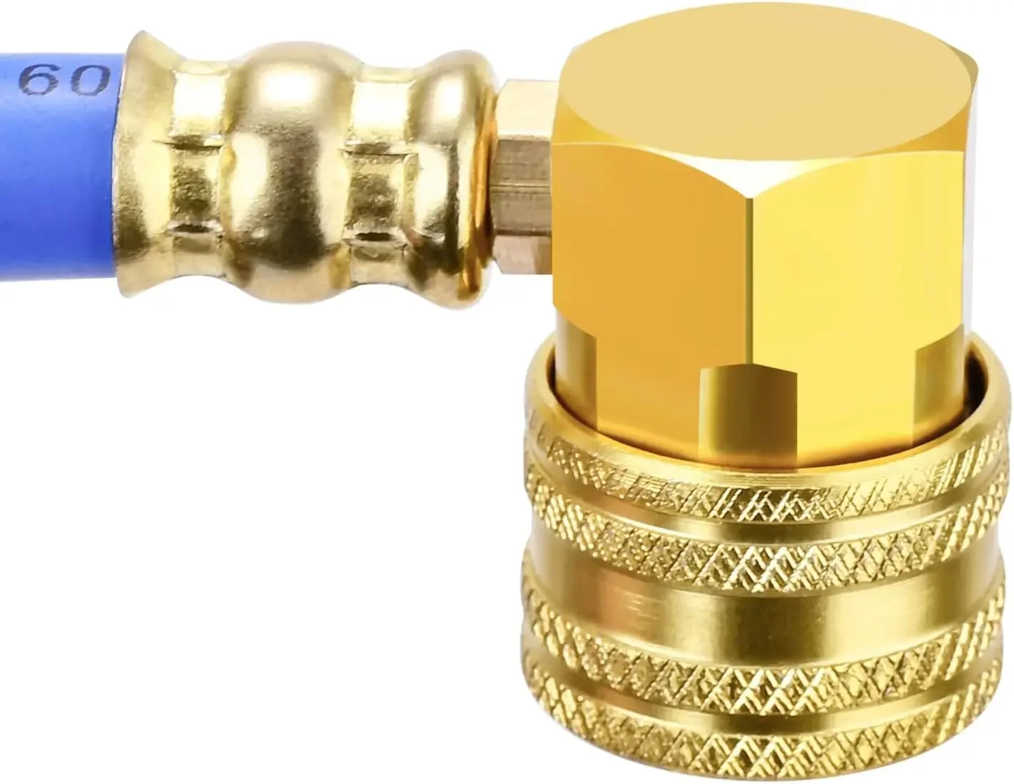 

R134A Automotive AC Refrigerant Charge Hose Set with Pressure Gauge,1/2" Acme, A/C Recharge Measuring U-Hose Removable