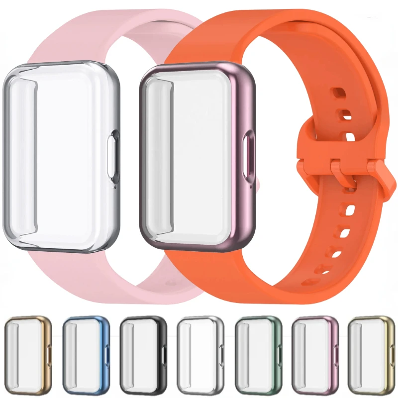 Silicone Strap+Case Kit For Samsung Galaxy Fit 3 Band Bracelet Wristband For Galaxy Fit 3 Protective Shell Accessories