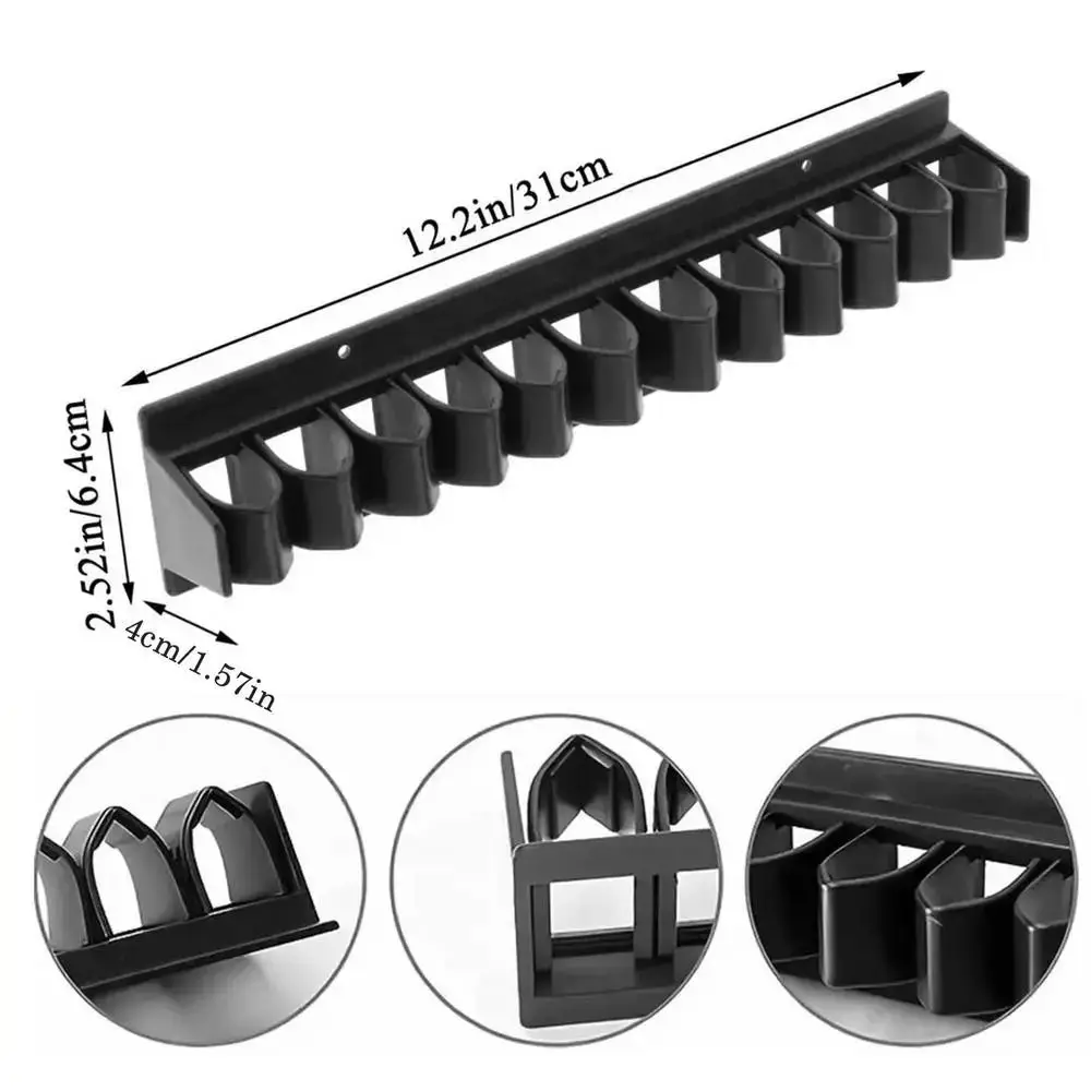 1 قطعة 12 فتحات سوط رف البلاستيك الحصان Stables سوط قوس الحائط الحصان سوط حامل