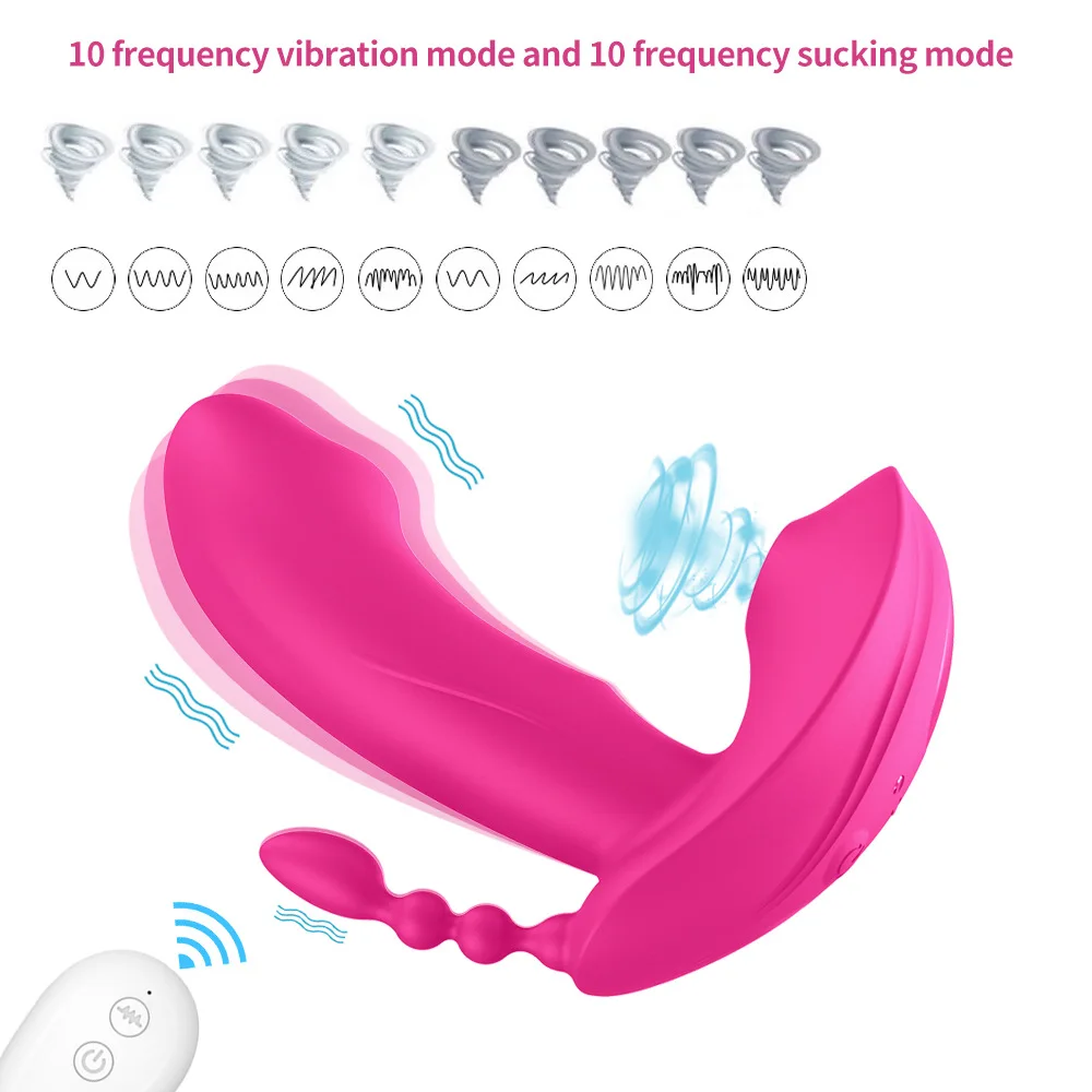 3 In 1 Wearable Sucking Dildo Vibrator Female Sex Machine G Spot Anal Vagina Clitoris Stimulator Adult Sex Toys for Women