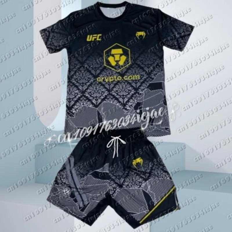 

Новый тренировочный комплект для бокса UFC для мужчин и женщин, свободный, дышащий, быстросохнущий, впитывающий пот детский спортивный комплект