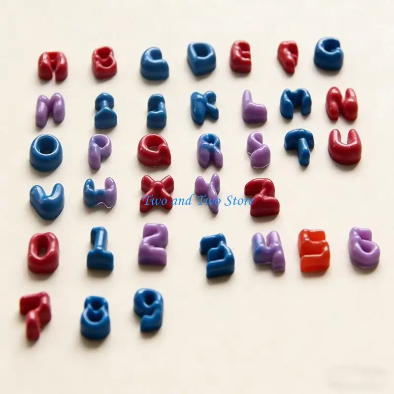 HX6F Detailed Silicone Small Accessory Mold Letter Crafting Mould Hand-Making Ornament Mould for Creating Resin Art