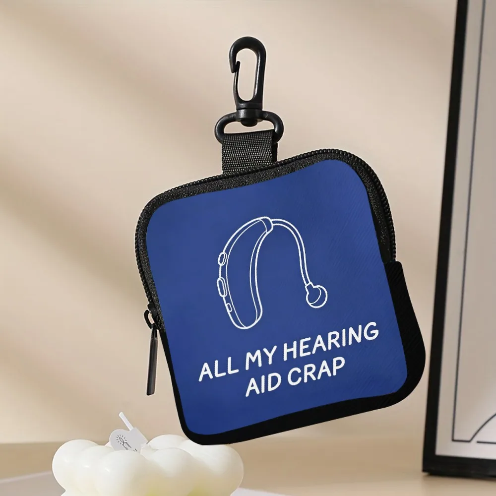 Durable Mini Coin Purse PVC Water-resistant Zipper Storage Bag Portable Lightweight Earphone Bag Friends Gift