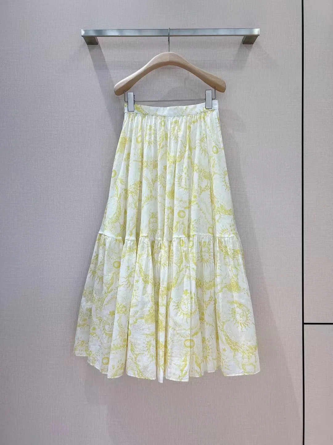 High end customized new women's printed pure cotton half skirt