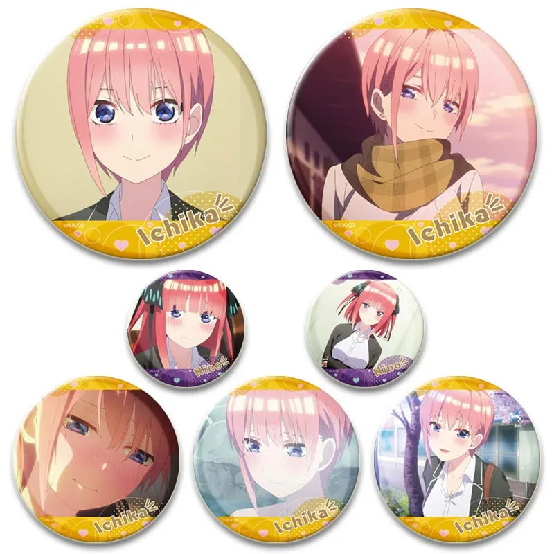 The Quintessential Quintuplets Acrylic Lapel Pins Miku Yotsuba Epoxy Anime Figure Brooch Cartoon Cosplay Badage Handmade Jewelry