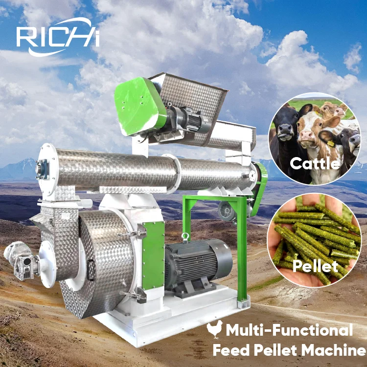 ATV&UTVRICHI Agriculture Feed Pellet Machine  - Siemens Motors Cattle Animal Feed Plant Manufacturers India