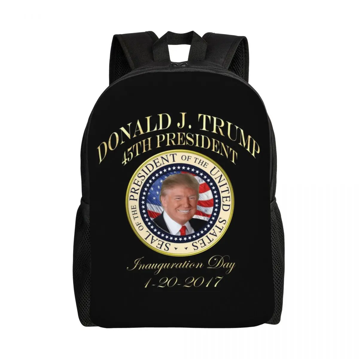 

Personalized Cute Donald Trump Backpacks Women Men Casual Bookbag for School College United States Seal Bags