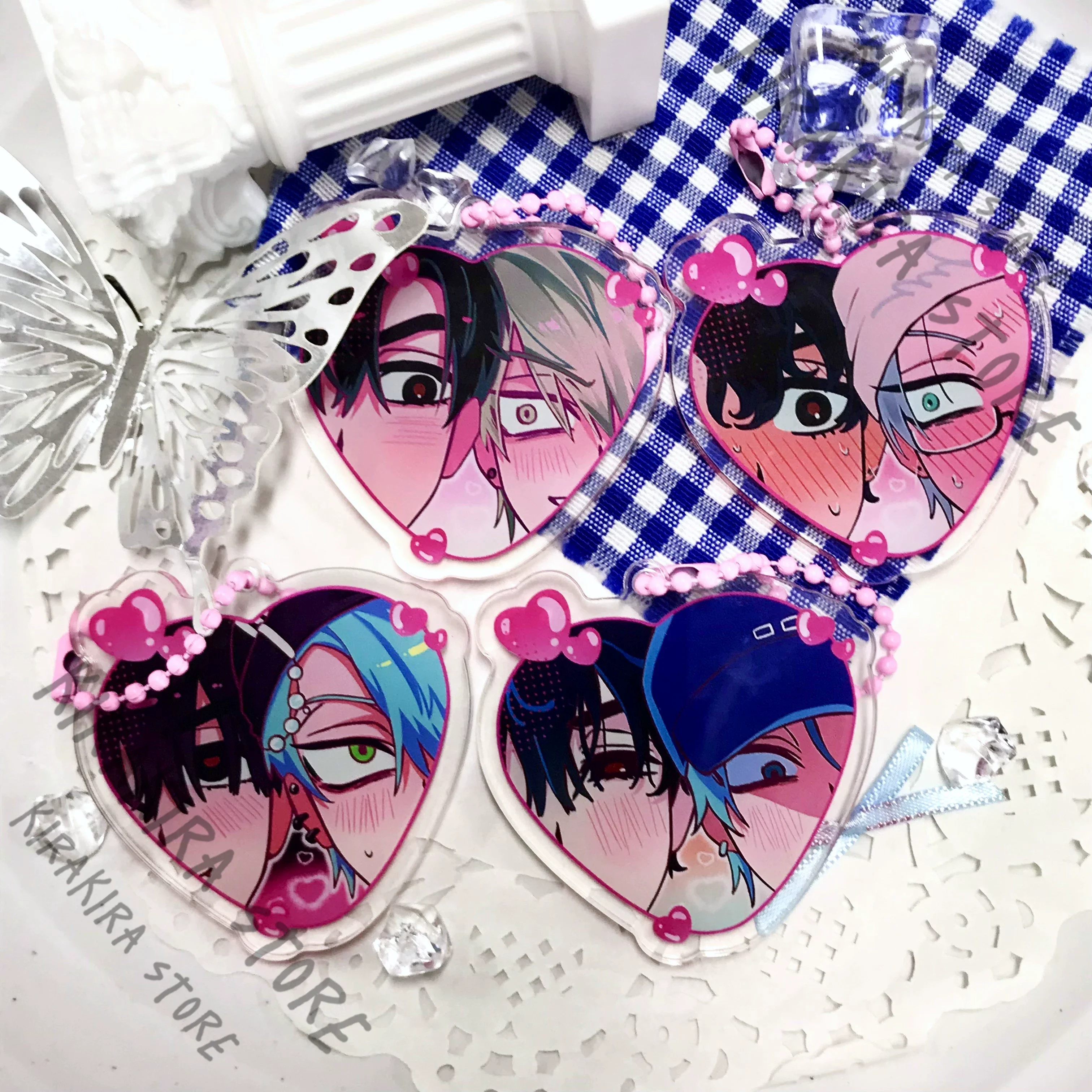 Llavero con colgante en forma de corazón de Anime Alien Stage Till Ivan, Cosplay, chuchería de alta calidad, adornos de decoración de mascota Kawaii