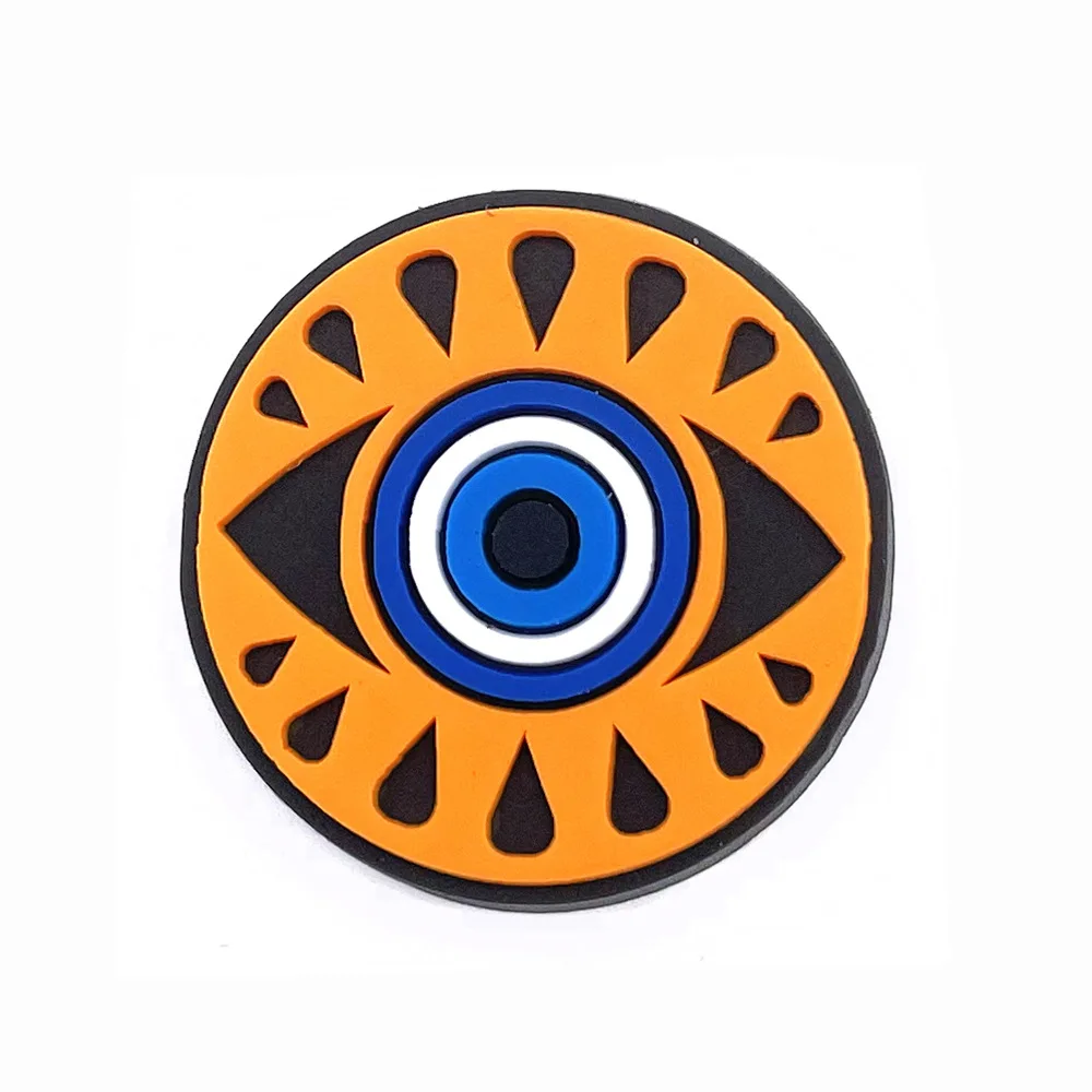 Hete Verkoop 1 Stuks Pvc Schoen Bedels Voor Crocs Accessoires Evil Eyeball Monster Badge Vrouwen Klompen Gesp Kids Pin Mannen Decoratie Jeans