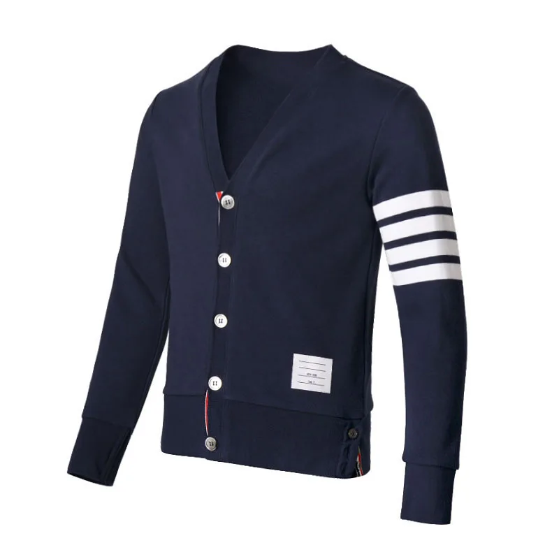 

Cotton Knitted Cardigan Long Sve V-Ne Spring Autumn Casual Loose Couple Sle Women's Faionable Open-irt Design