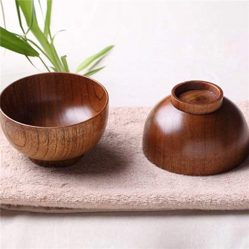 

A23P Jujube Japanese-Style Wooden Bowl Wooden Rice Bowl Noodle Bowl Diameter 4.5 Inches By 2-5 / 8 Inch (Medium) 12 Packs