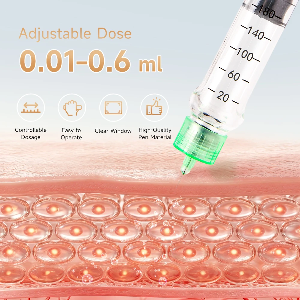 V3 Metal Reusable Injection Pen 60 IU Slimming Injection PenEmpty Injection Pen Without Cartridge Bottle