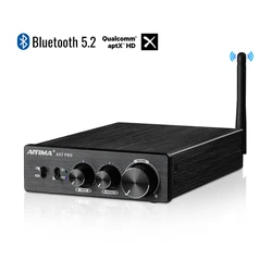 AIYIMA A07 PRO Bluetooth Amplifier TPA3255 QCC304X Stereo 2.0 Channel 300Wx2 Power Digital Amplifier RCA APT-X Home Sound AMP