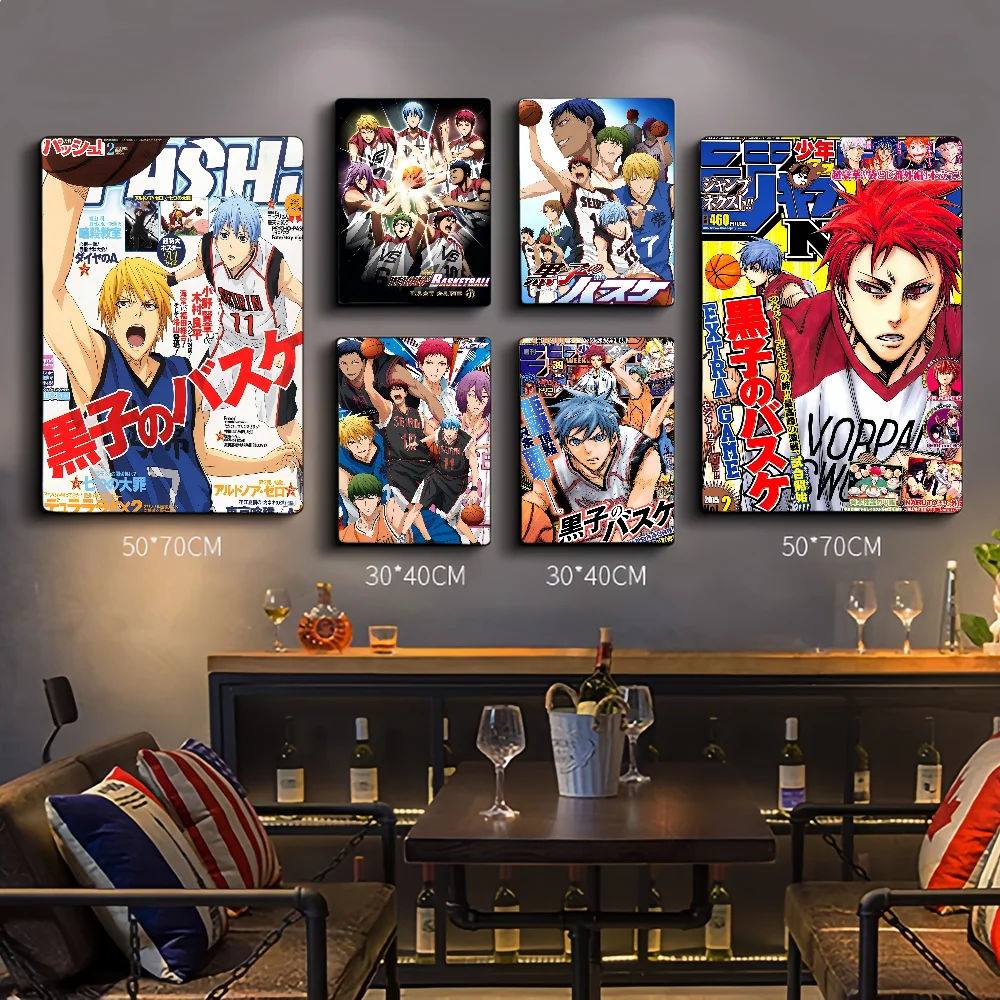 Anime Kuroko S Basketball Self-adhesive Art Poster Retro Kraft Paper Sticker DIY Room Bar Cafe Stickers Wall Painting