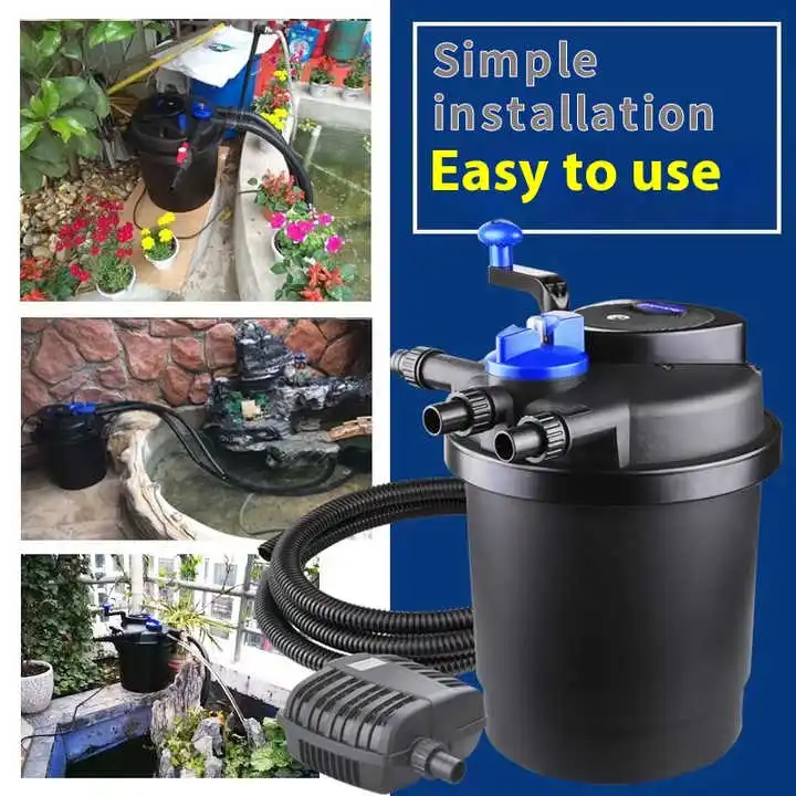 4000L/H Pond Filter with 9w UV Light Water Treatment Aquarium Filter Fish Tank Water Koi Pond Filter CPF-1500 view 6