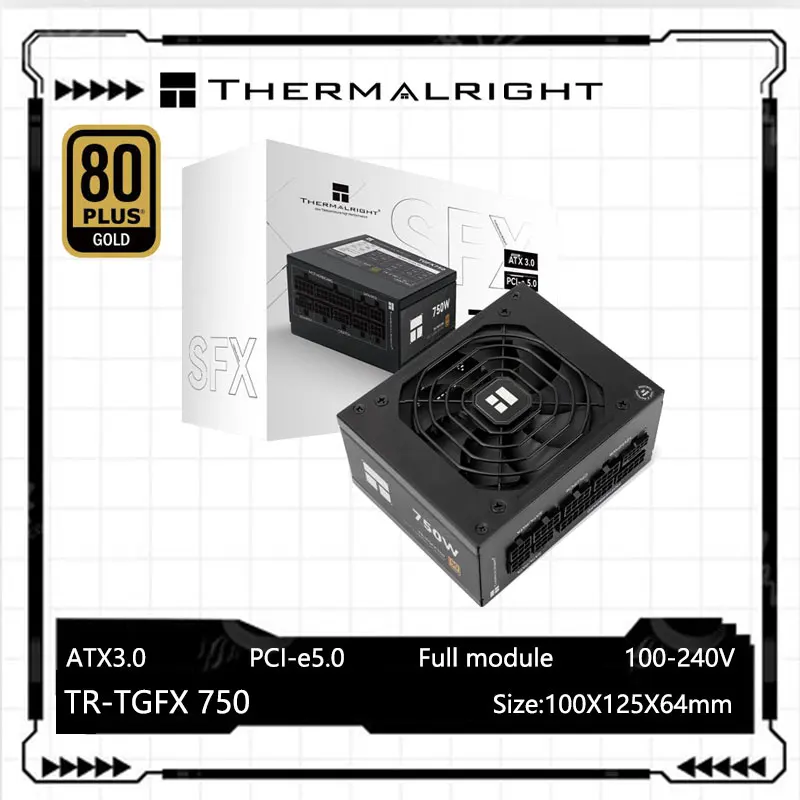 

Thermalright TR-TGFX750 SFX с золотой медалью, полный модуль питания корпуса компьютера, поддержка ATX3.0/pcie5.0 (850/750 Вт)