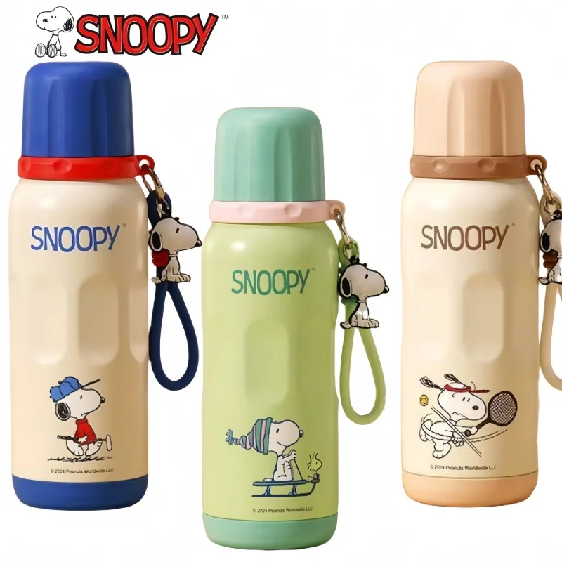

Anime Snoopy Student Outdoor Sports 316 Stainless Steel Cute Straw Direct Drinking Portable Thermos Cup Gift for Boys and Girls