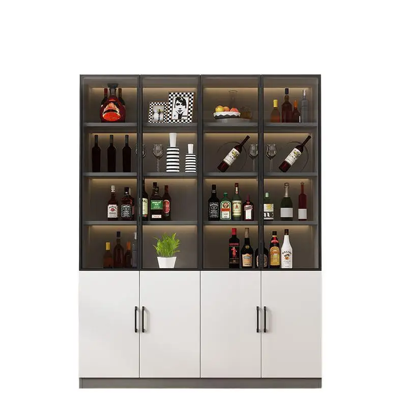 

tempered glass household living room side cabinet, cabinet, transparent ornament figure cabinet