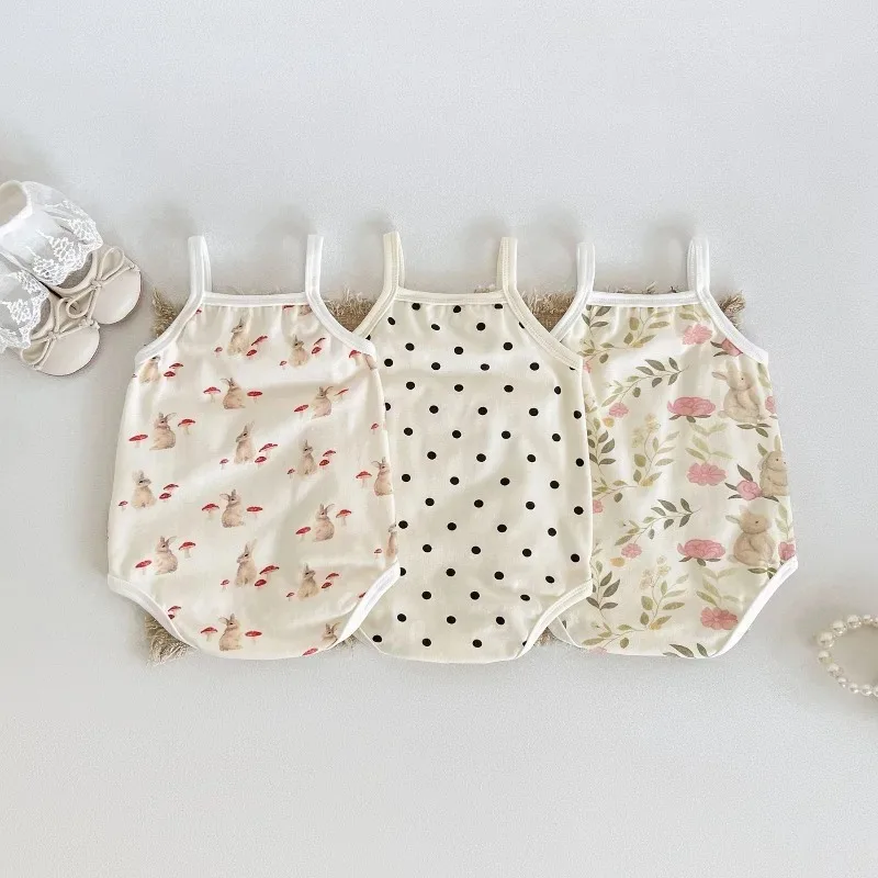 

Летние детские комбинезоны с принтом, короткими рукавами и тонкими бретелями, подарки для новорожденных мальчиков и девочек