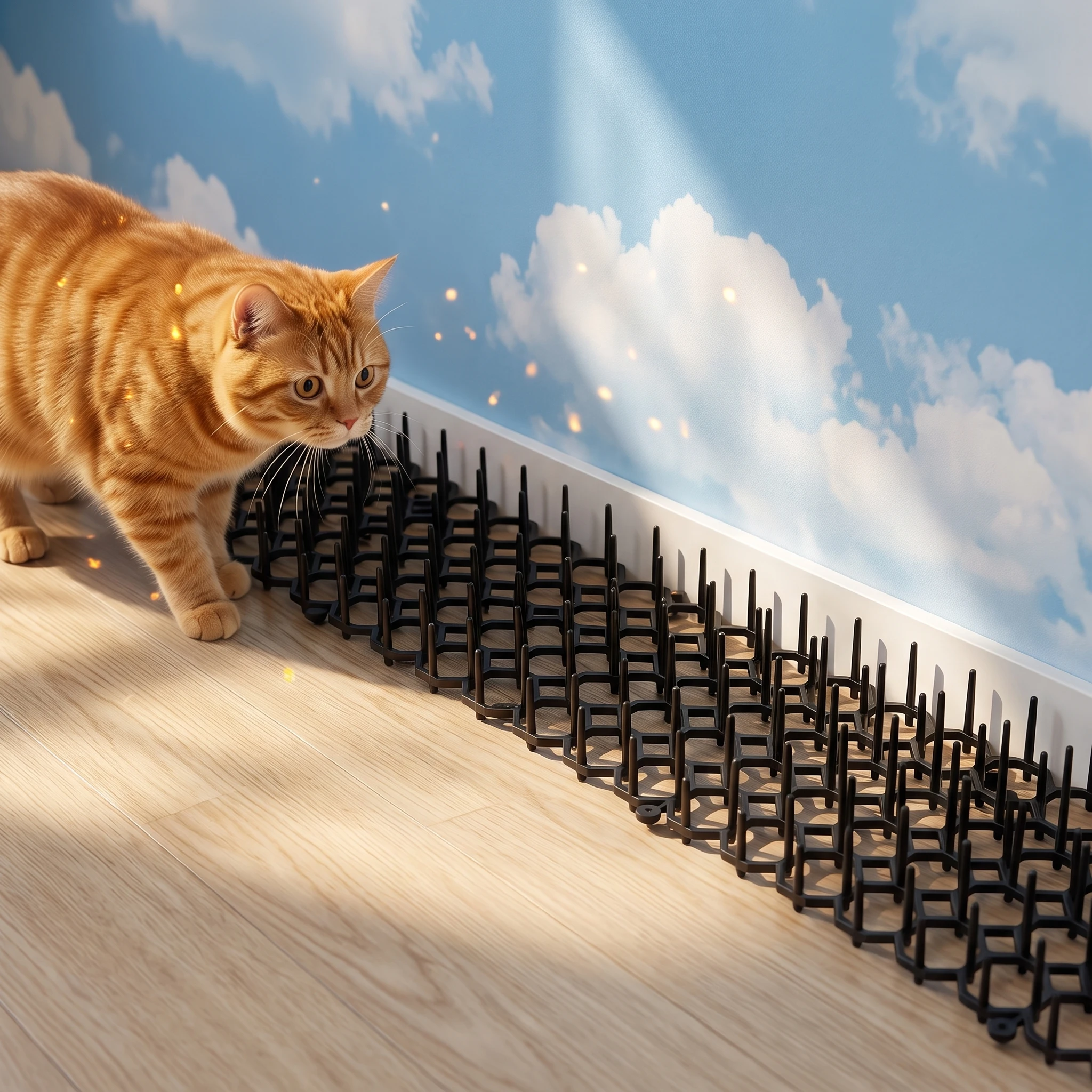 12 Pcs Set Pet Repellent Scat Mat With Spikes Protective Indoor Outdoor Flower Garden Furniture Anti Cat Dog Durable Supplies