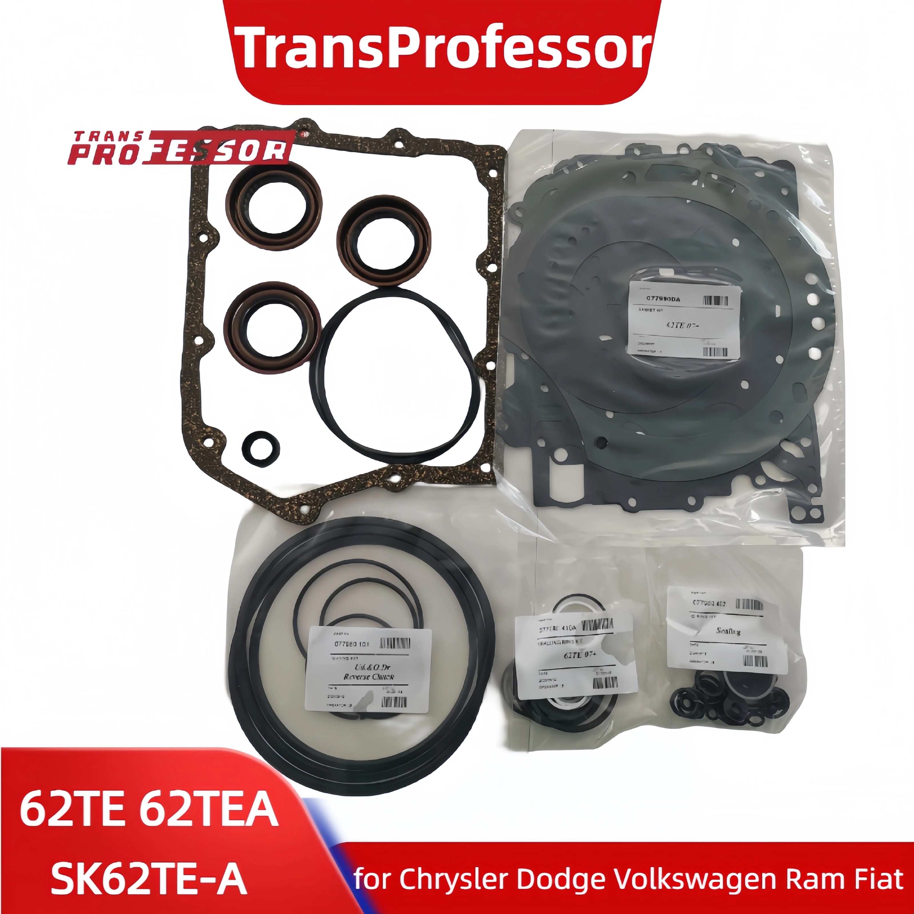 

62TE 62TEA SK62TE-A Transmission Repair Overhaul Kit for Chrysler DODGE Volkswagen Ram Fiat OHK Rebuild Gaskets Oil Seals
