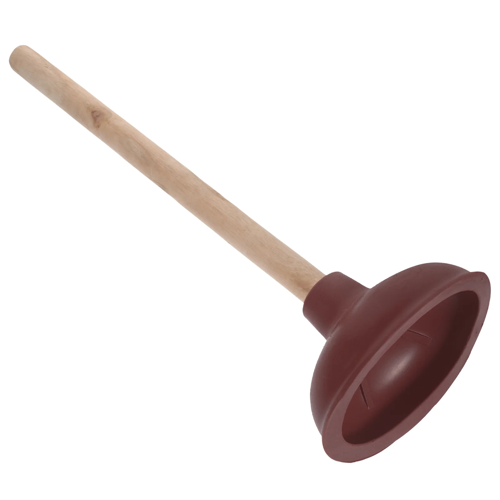 

Toilet Bowl Plunger Heavy Duty Bathroom with Wood Handle Suction Portable Plungers for Wooden