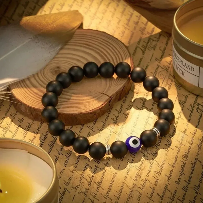 Tormalina nera, ematite, quarzo rosa e bracciale Lepidolite Empath pietra di luna ametista quarzo rosa bracciale con pietre preziose