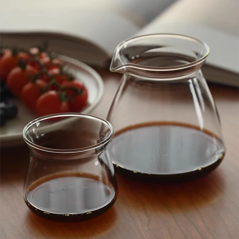 500ml Hand-brewed Glass Coffee Pot Ice Coffee Sharing Pot 210ml Coffee Aroma Cup Hand Brewing Coffee Bariata Tools