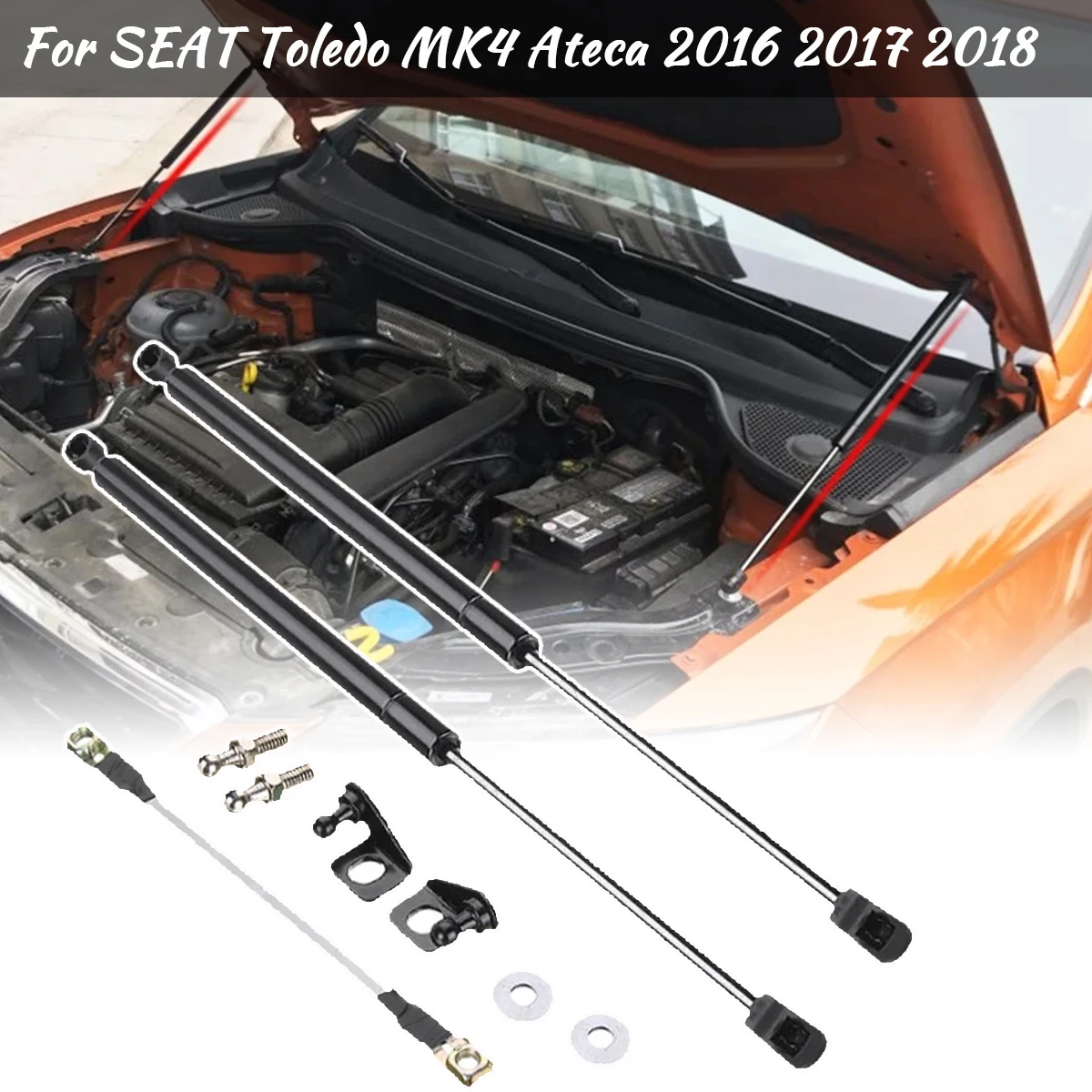 

For SEAT Toledo MK4 Ateca 2016 2017 2018 Front Engine Bonnet Hood Gas Strut Spring Shock Bar Lift Support Rod Car Accessories