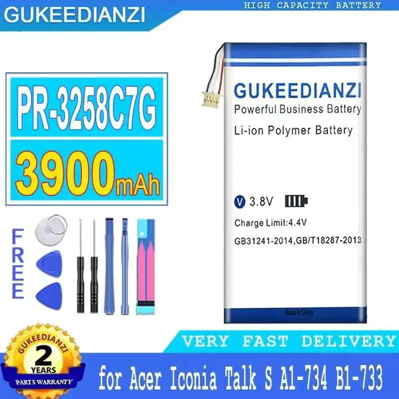 

Reliable Power Tablet Battery High Compatibility PR-3258C7G For Acer Iconia Talk S A1-734 B1-733 3-Wire 3900Mah